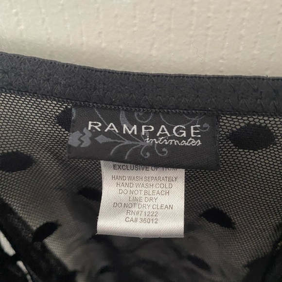 Vintage Rampage Polka-Dot Mesh Top - Picture 2 of 3